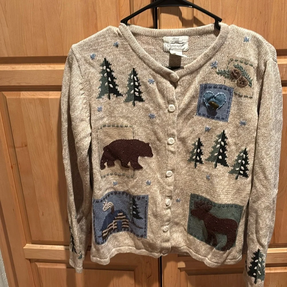 1990s vintage Christopher and Banks patchwork sweater size small rare sweater - Picture 2 of 10
